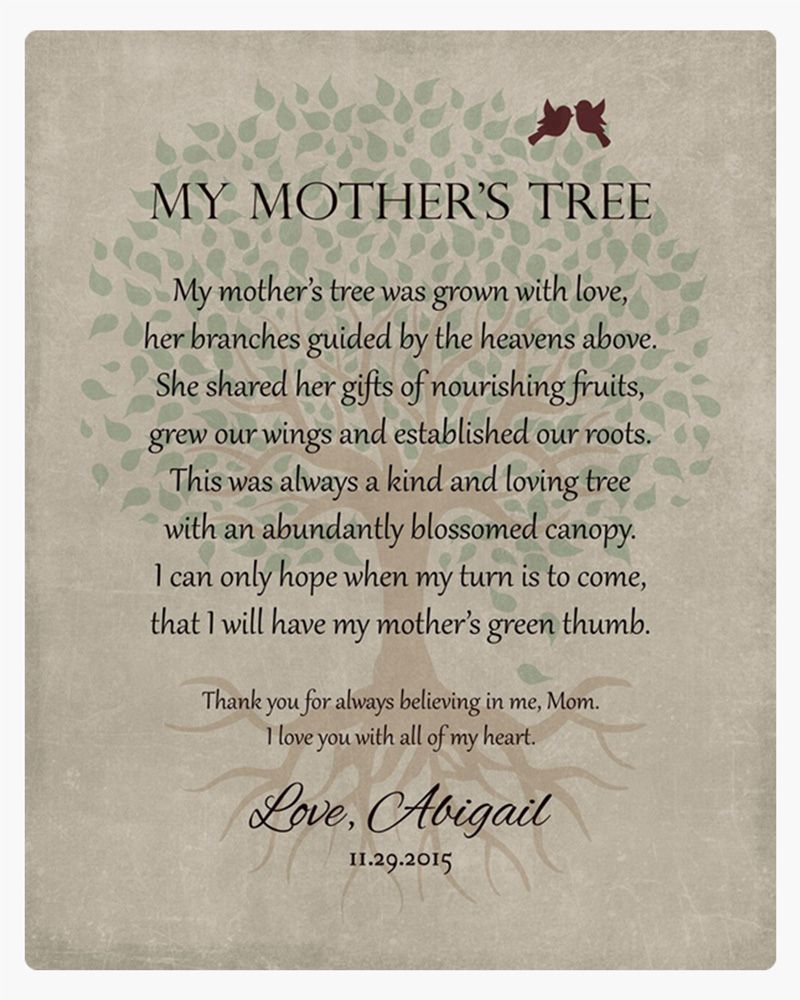 Appreciation Poem for Mother Mother&#39;s Day Wall Plaque Gift for Mother LTC-1142