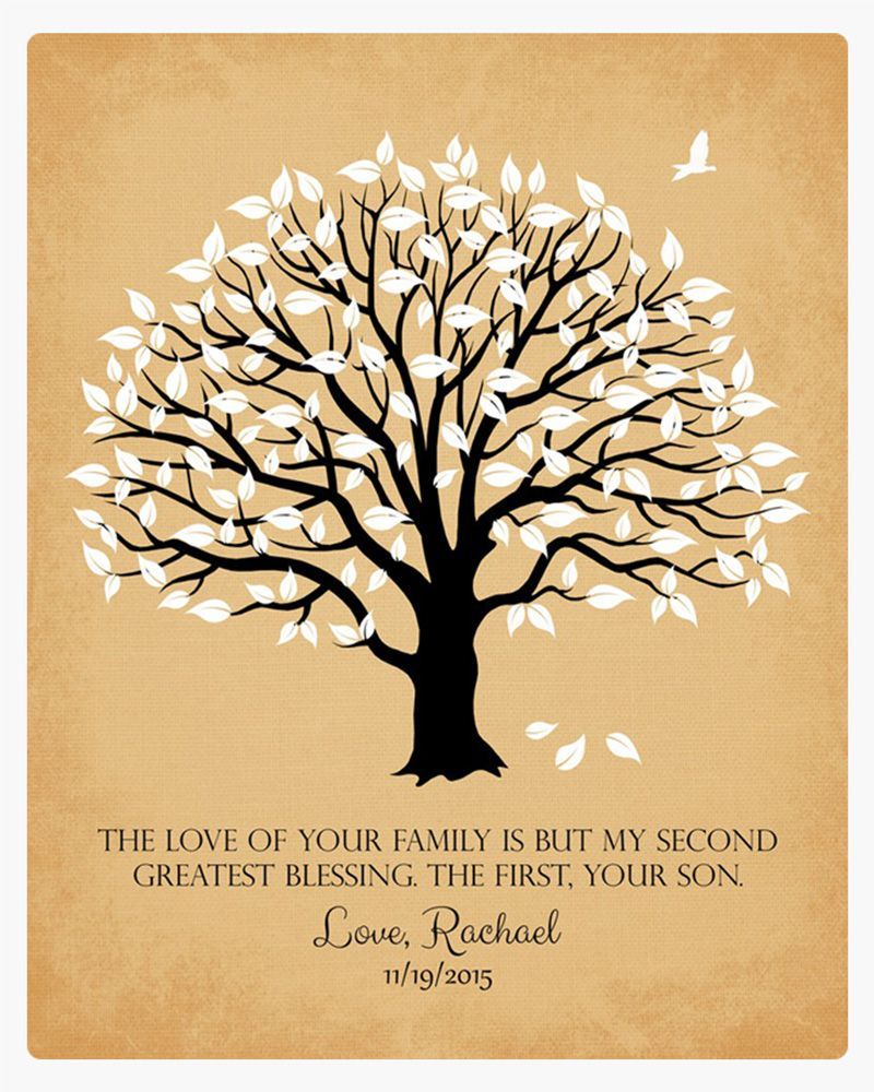 Yellow Magnolia Tree Wedding Wall Plaque Gift for Mother Of The Groom LTC-1154