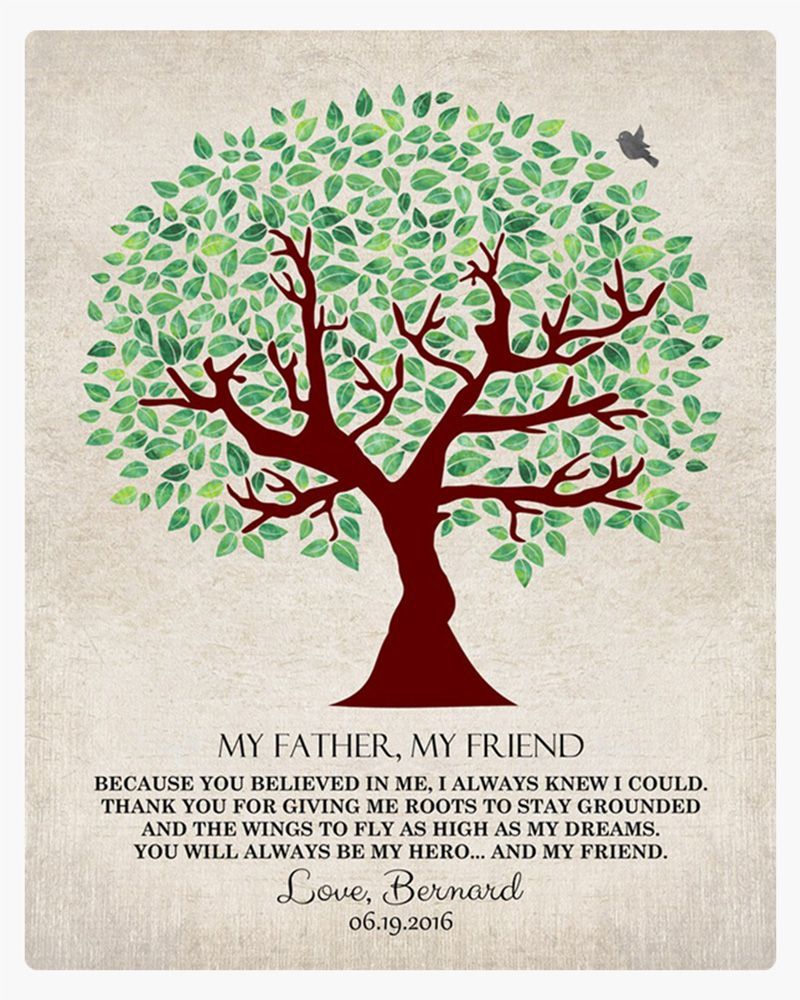 Green Tree Father&#39;s Day Wall Plaque Gift for Father LTC-1244