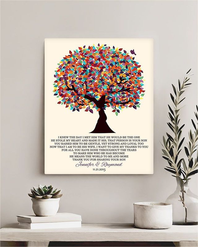 #1 Best Seller - Spring Tree Wedding Wall Plaque Gift for Mother Of The Groom LTC-1167