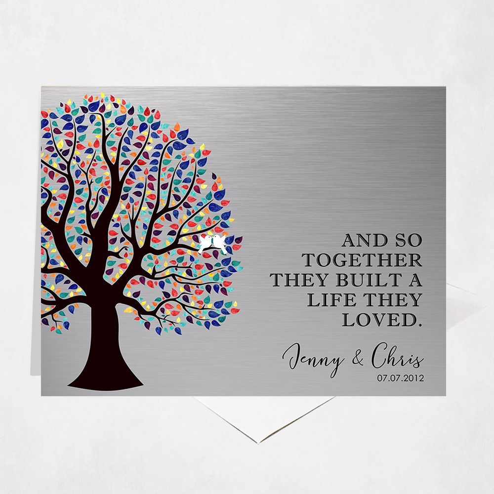 Tin Custom Message 10th Anniversary Card Gift for Couple C-1799