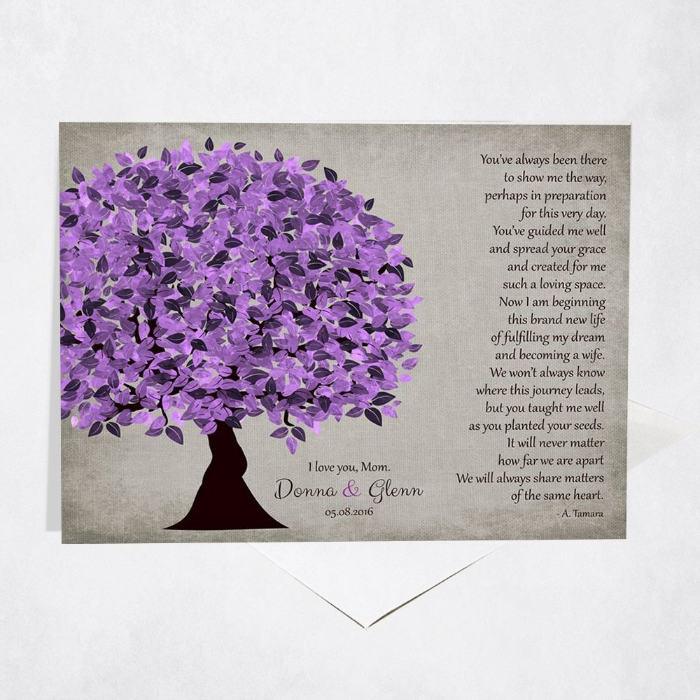 Purple Tree Wedding Card Gift for Mother Of The Bride C-1500