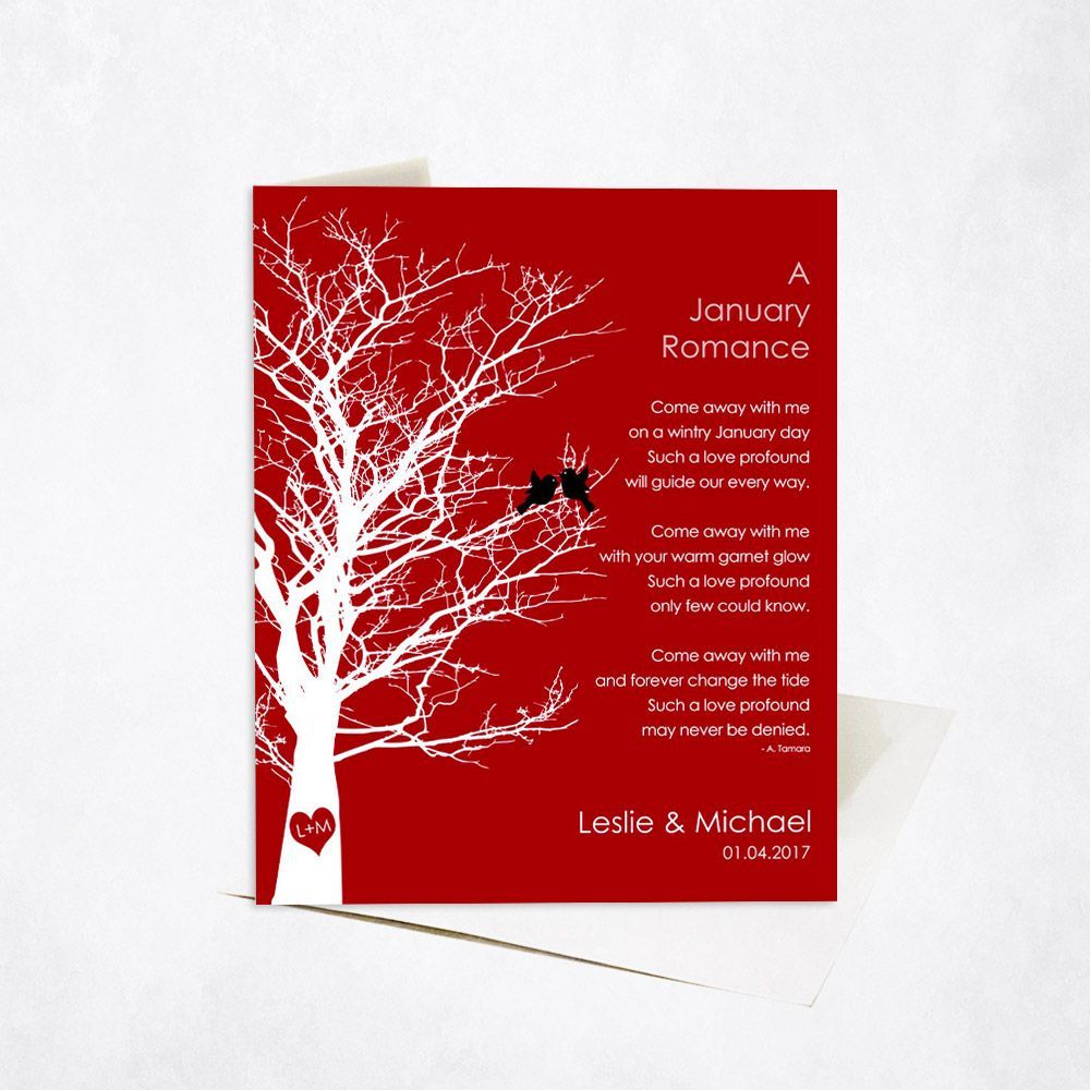 Branchy Tree Engagement Card Gift for Couple C-1701