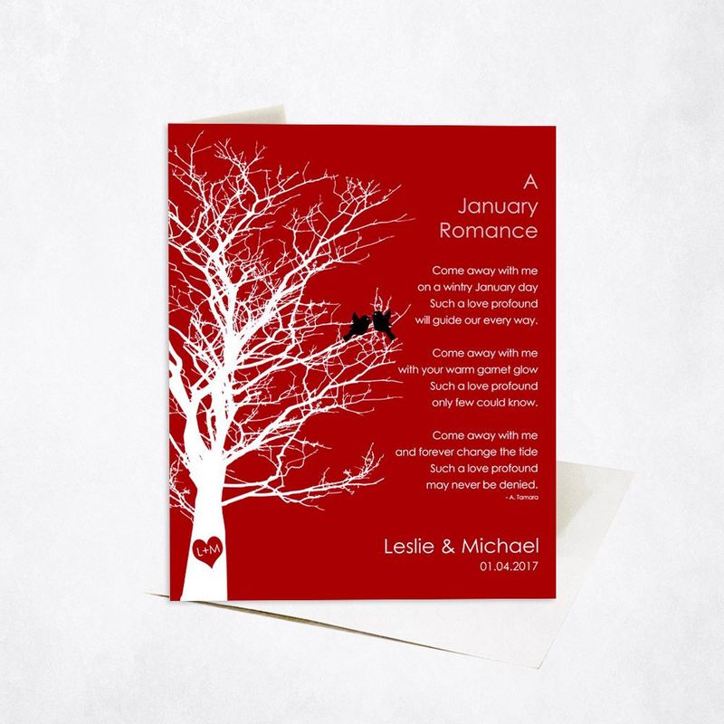 Branchy Tree Engagement Card Gift for Couple C-1701