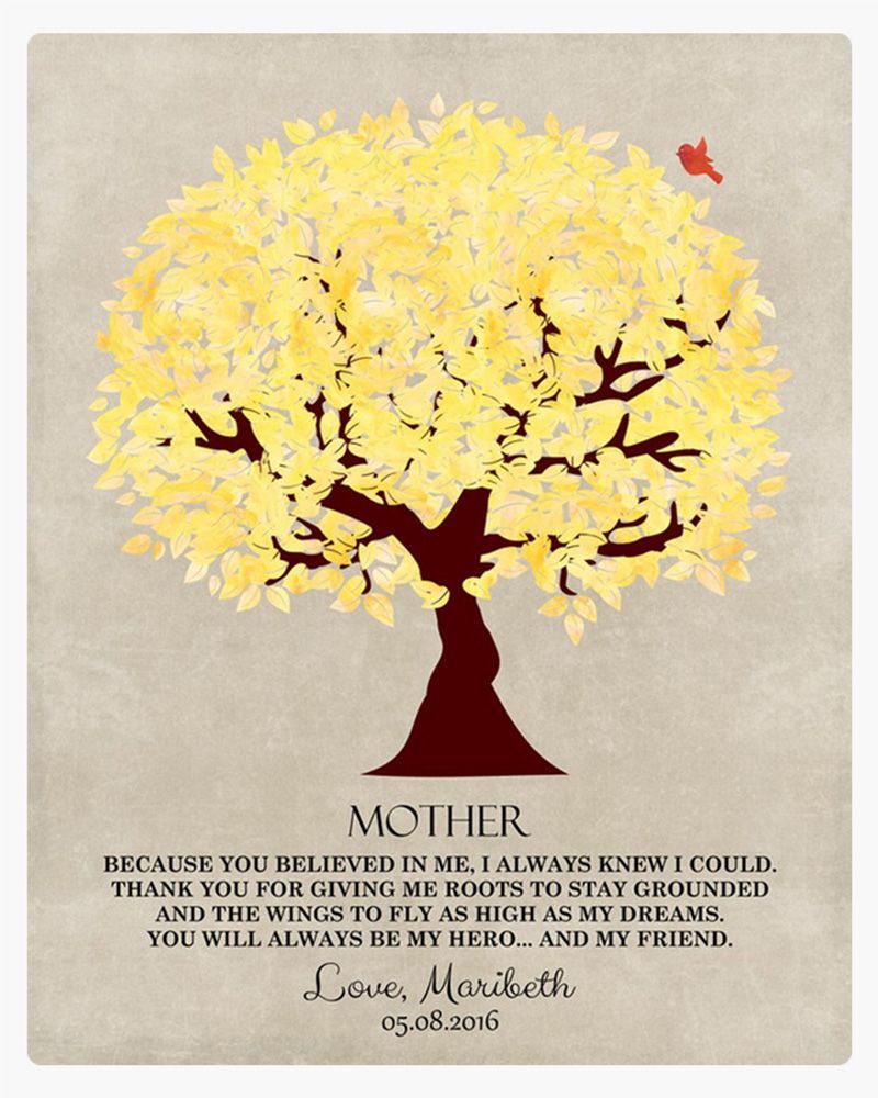 Yellow Tree Mother&#39;s Day Wall Plaque Gift for Mother LTC-1240