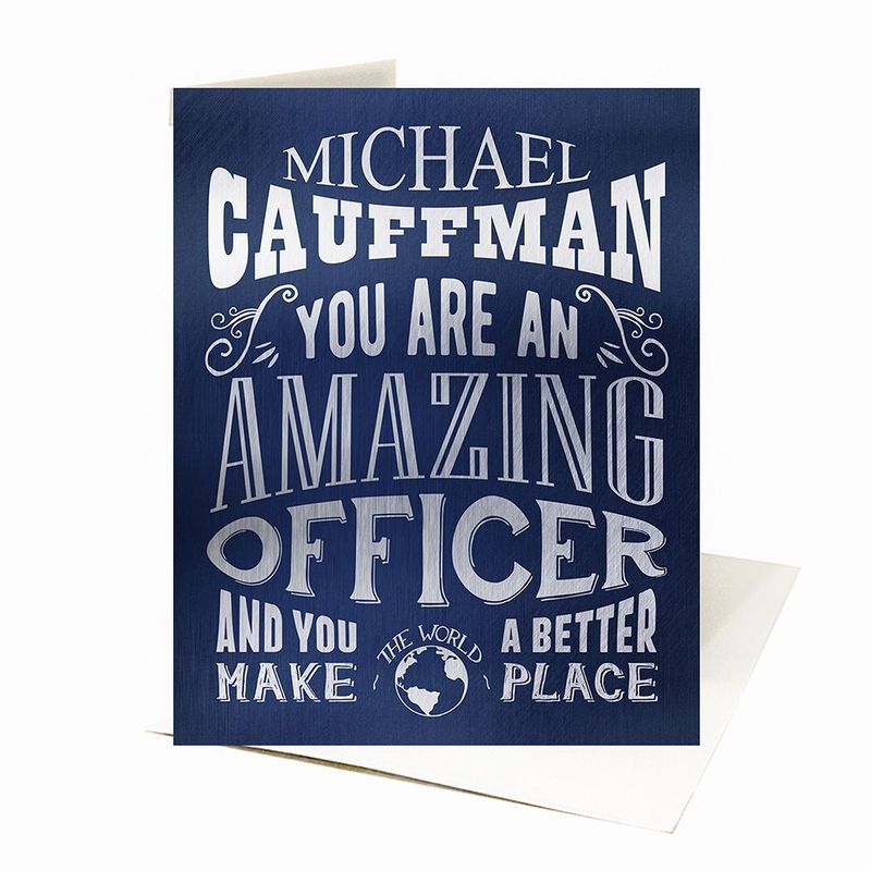 Amazing Police Officer Typography Retirement Card Gift for Police C-2153