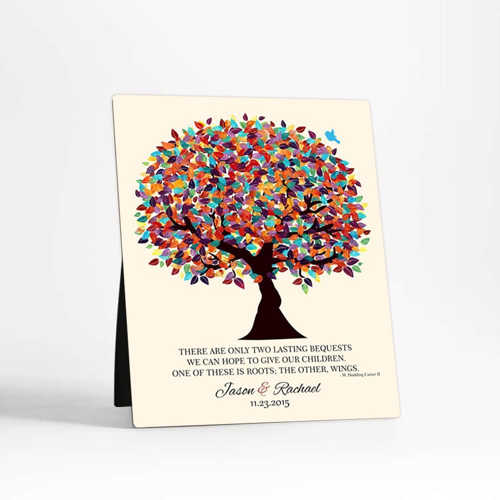 Spring Tree Thank You Wedding Desktop Plaque Gift for Parents D-1168