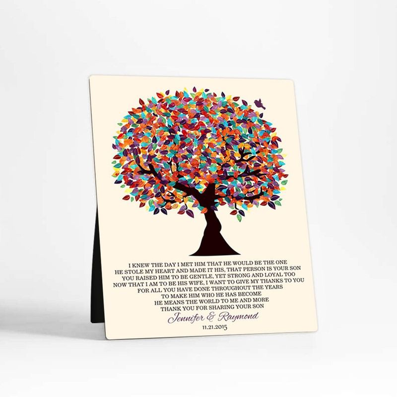 #1 Best Seller - Spring Tree Wedding Desktop Plaque Gift for Mother Of The Groom D-1167
