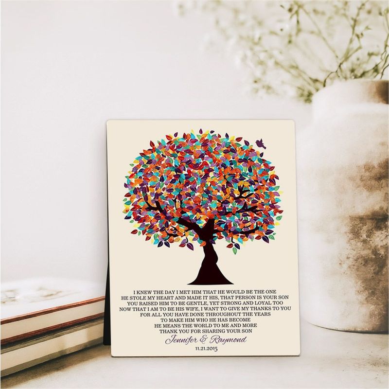 #1 Best Seller - Spring Tree Wedding Desktop Plaque Gift for Mother Of The Groom D-1167