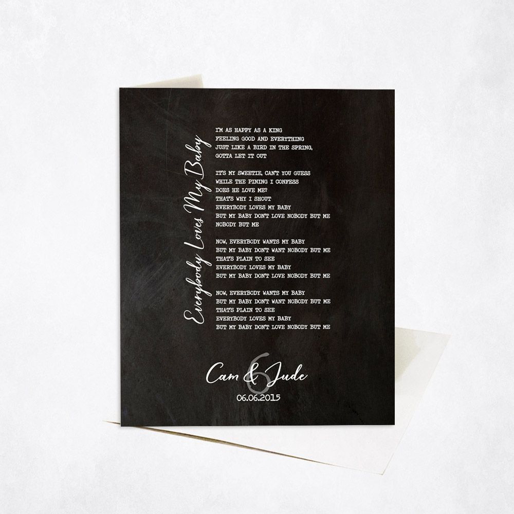 Iron Our Song Lyrics 6th Anniversary Card Gift for Couple C-1922