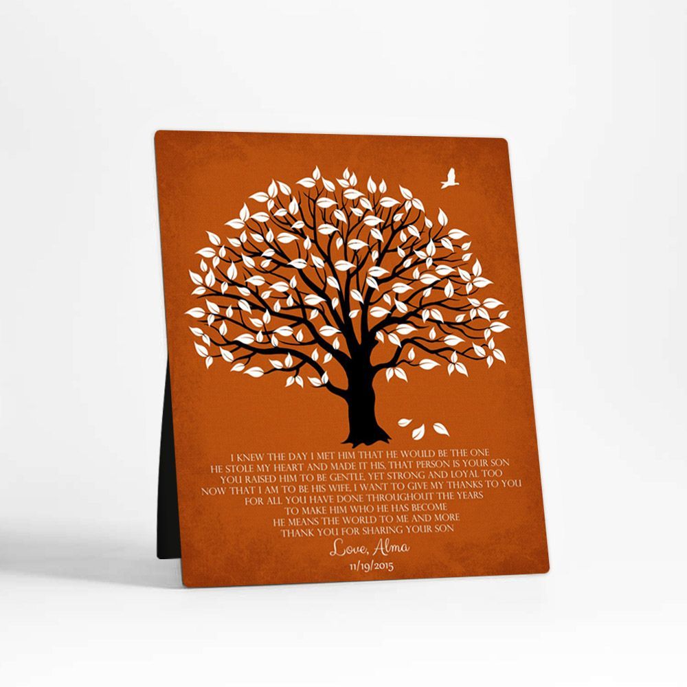 Magnolia Tree Wedding Desktop Plaque Gift for Mother Of The Groom D-1147