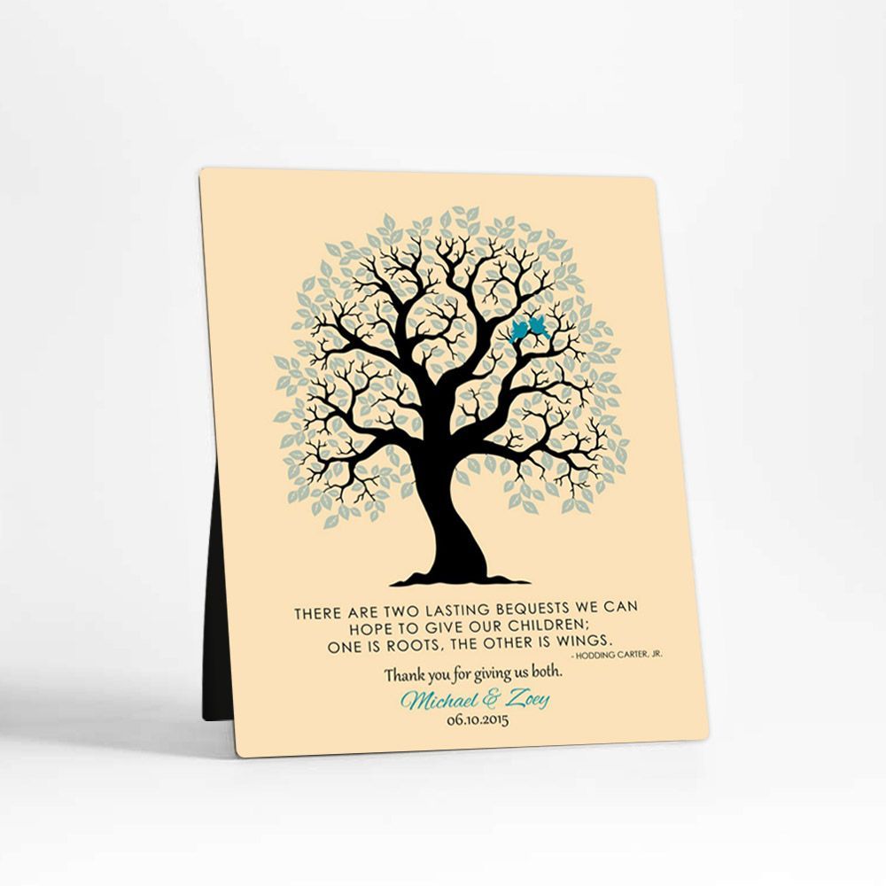 Artful Tree Wedding Desktop Plaque Gift for Parents D-1334