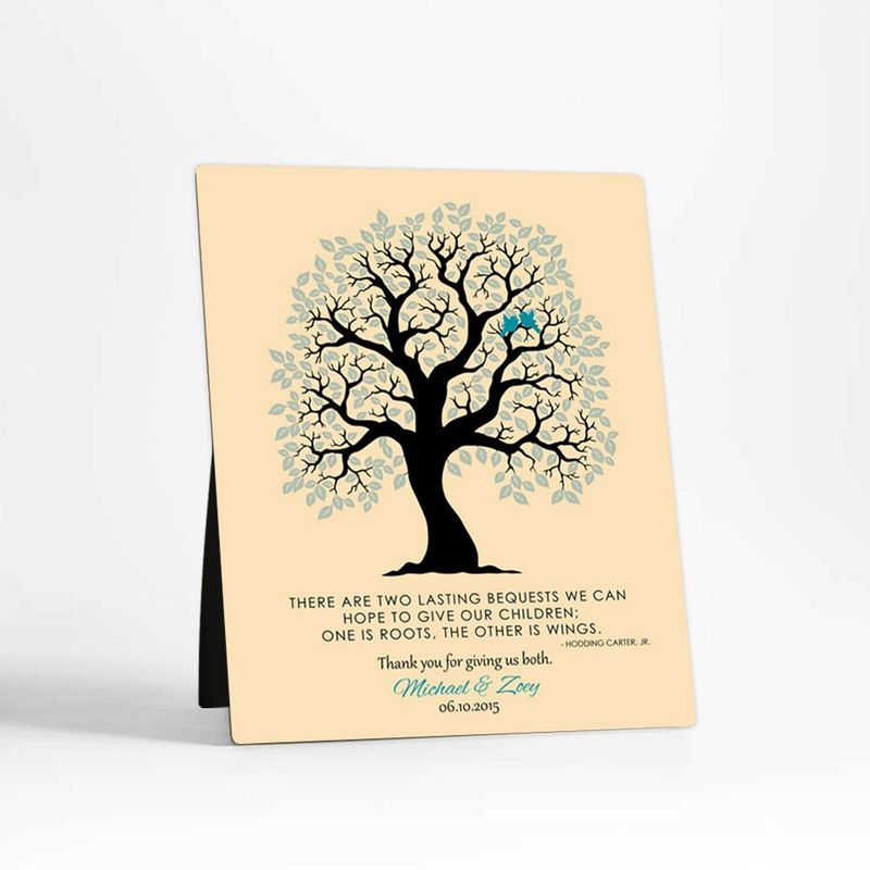Artful Tree Wedding Desktop Plaque Gift for Parents D-1334
