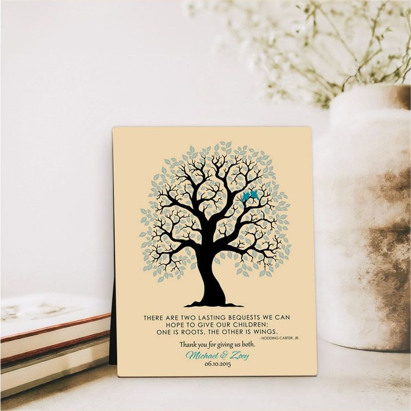 Artful Tree Wedding Desktop Plaque Gift for Parents D-1334