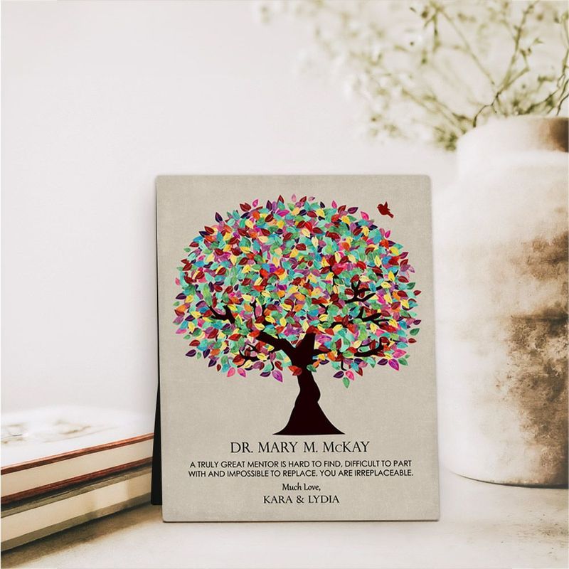 #1 Best Seller - Early Spring Tree Leadership Appreciation Desktop Plaque Gift for Mentor D-1352