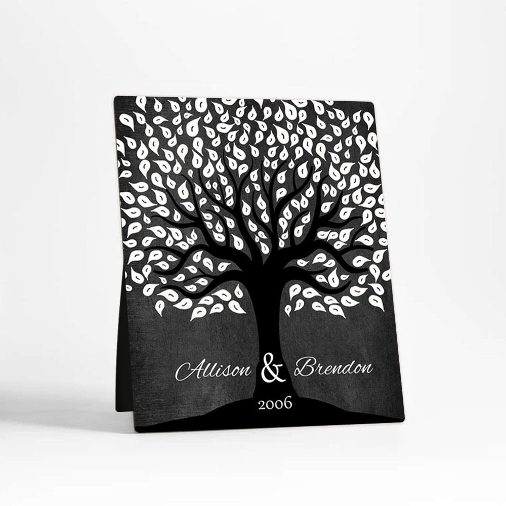 Dramatic Tree Anniversary Desktop Plaque Gift for Couple D-1402