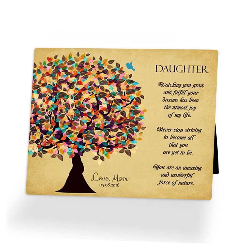 #1 Best Seller - Late Spring Tree Graduation Desktop Plaque Gift for Daughter D-1316