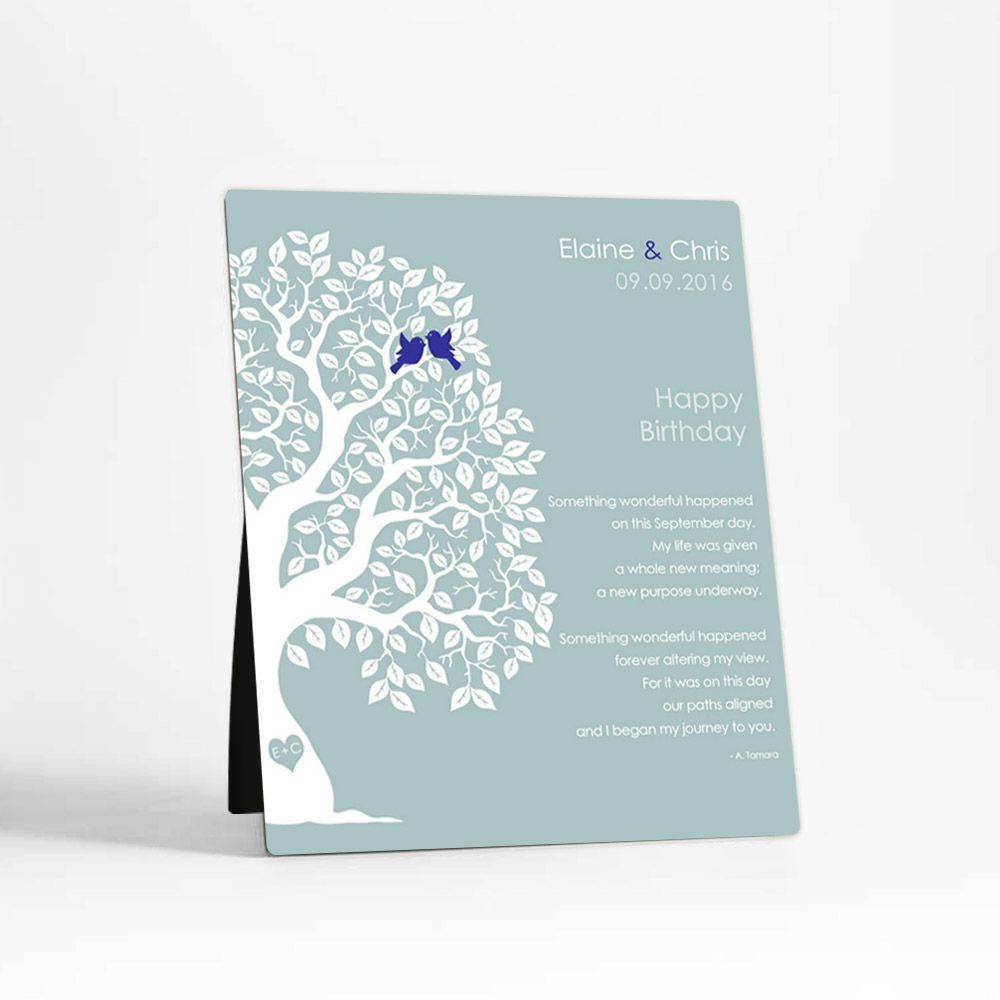 Half Artful Tree Spouse Birthday Desktop Plaque Gift for Spouse D-1721