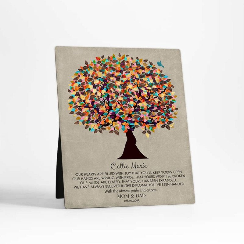 Late Spring Tree graduation Desktop Plaque Gift for Daughter D-1309