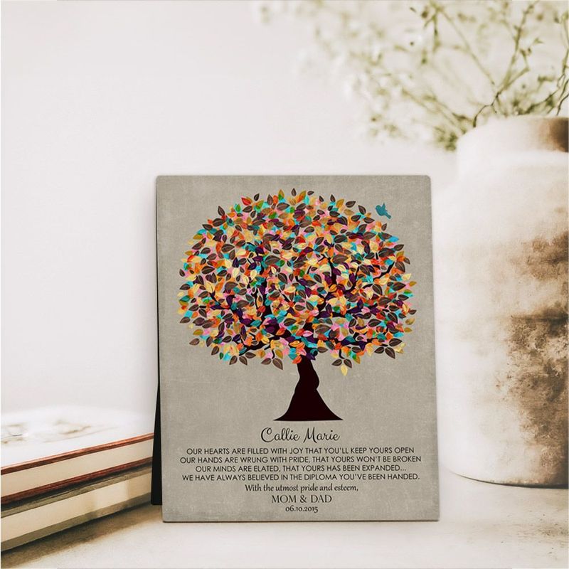 Late Spring Tree graduation Desktop Plaque Gift for Daughter D-1309