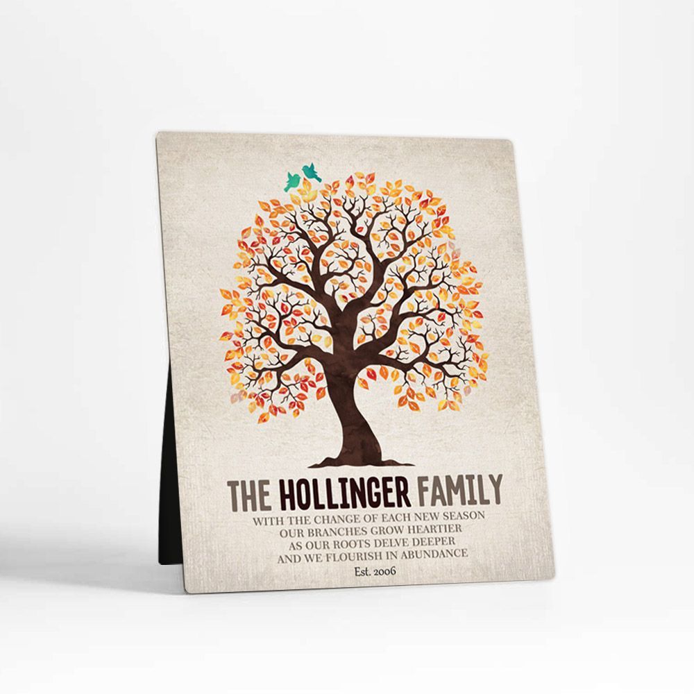 Artful Tree Anniversary Desktop Plaque Gift for Couple D-1252