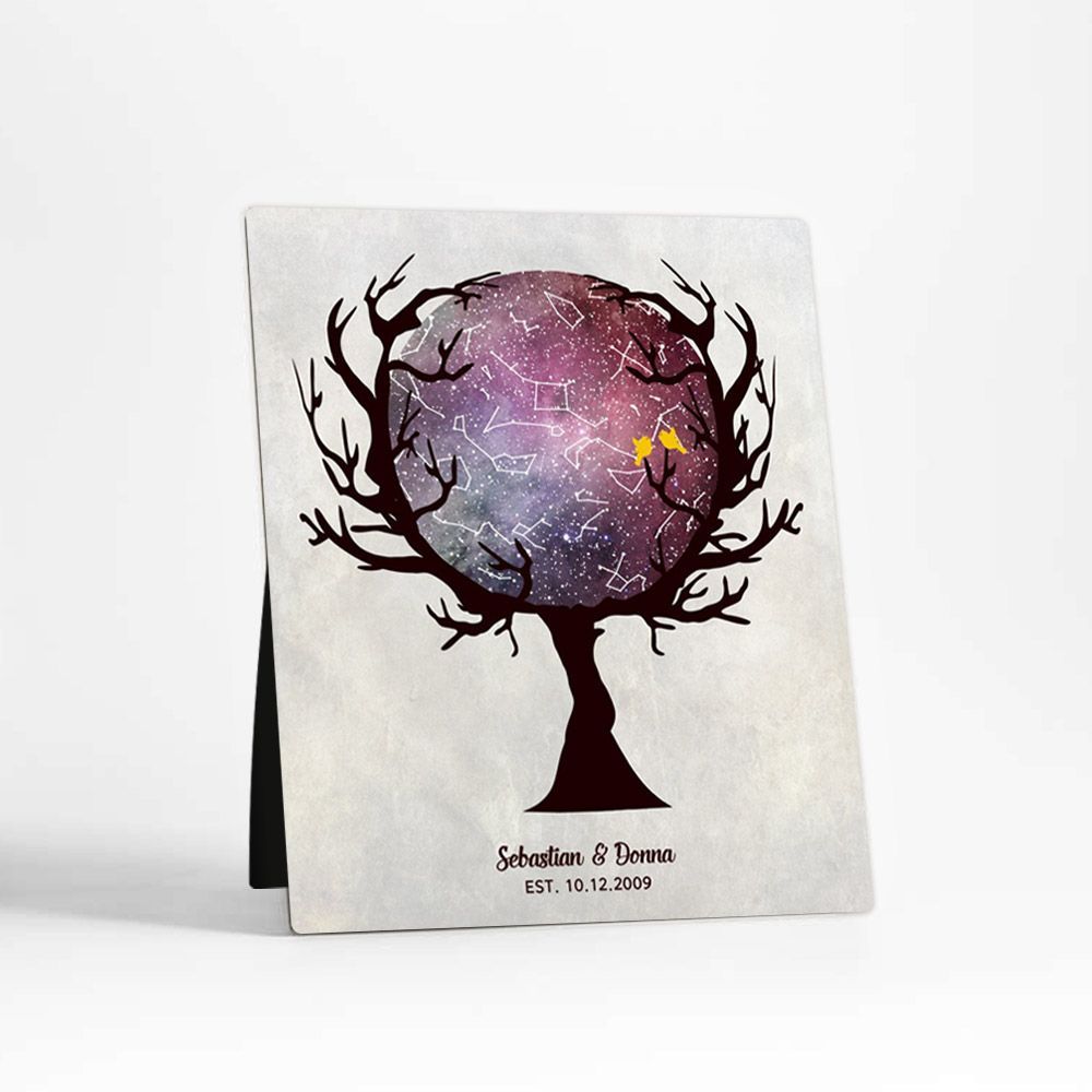 Star Map Anniversary Desktop Plaque Gift for Couple D-1757