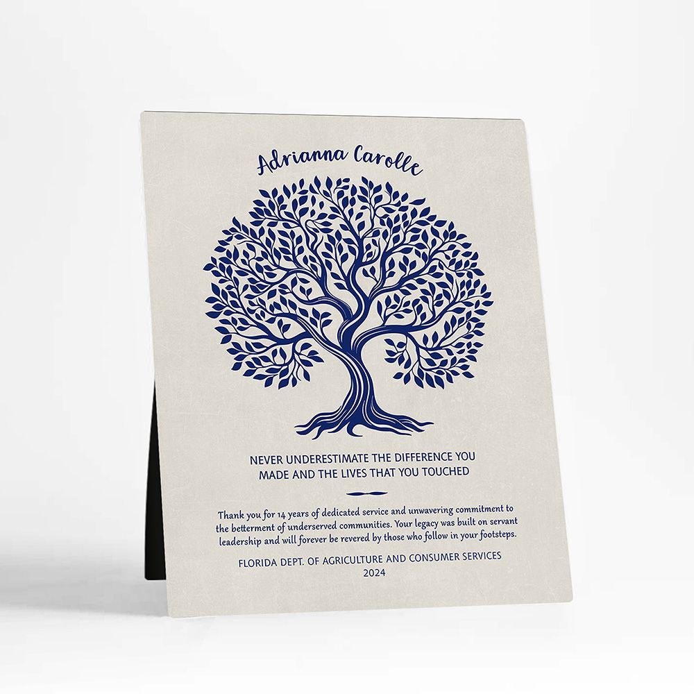 Never Underestimate the Difference You Made Legacy Retirement Desktop Plaque Gift for Employee D-2143