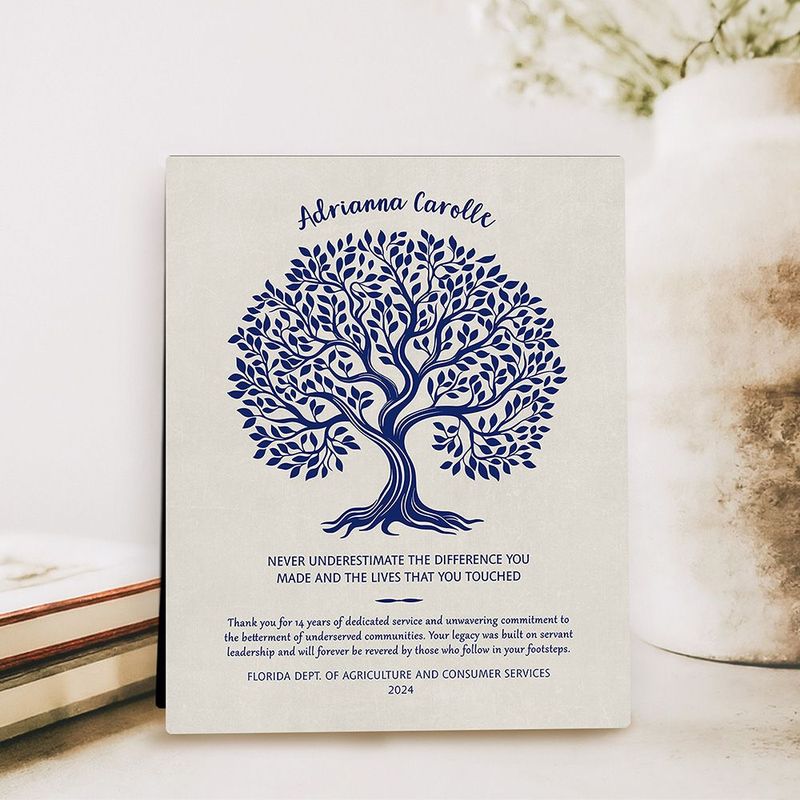 Never Underestimate the Difference You Made Legacy Retirement Desktop Plaque Gift for Employee D-2143