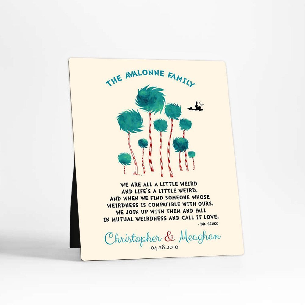 Cypress Tree 1st Anniversary Desktop Plaque Gift for Couple D-1470