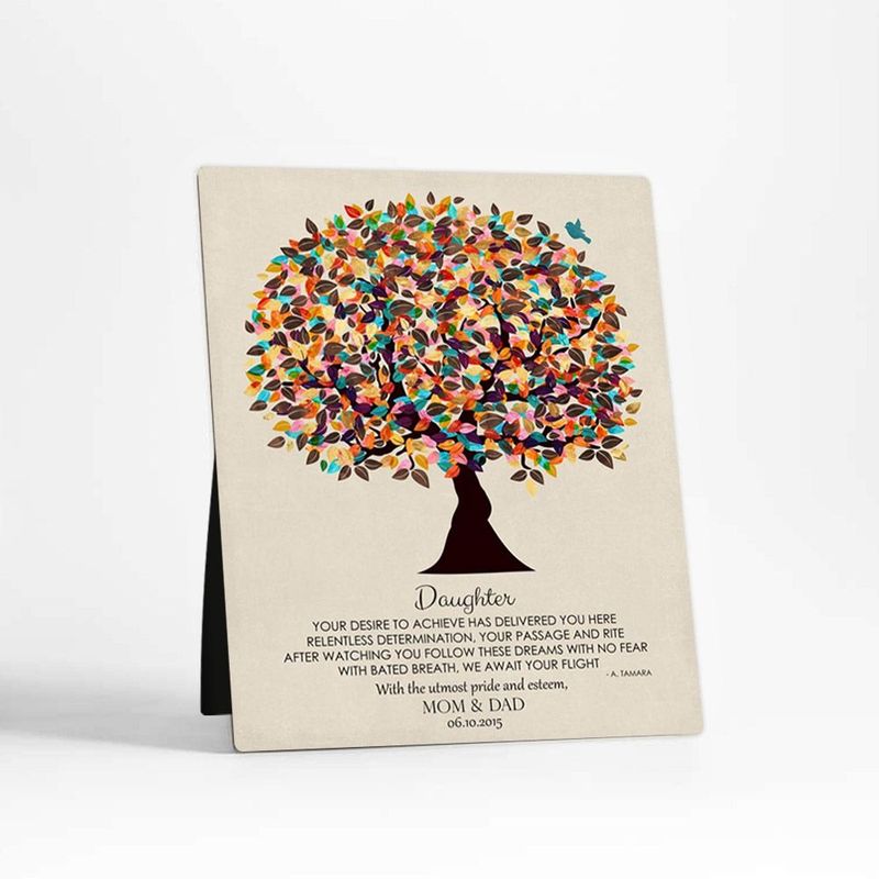 Late Spring Tree graduation Desktop Plaque Gift for Daughter D-1310