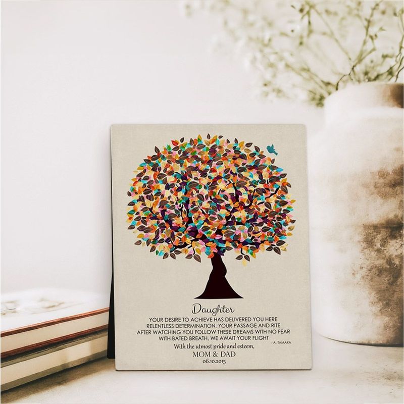 Late Spring Tree graduation Desktop Plaque Gift for Daughter D-1310