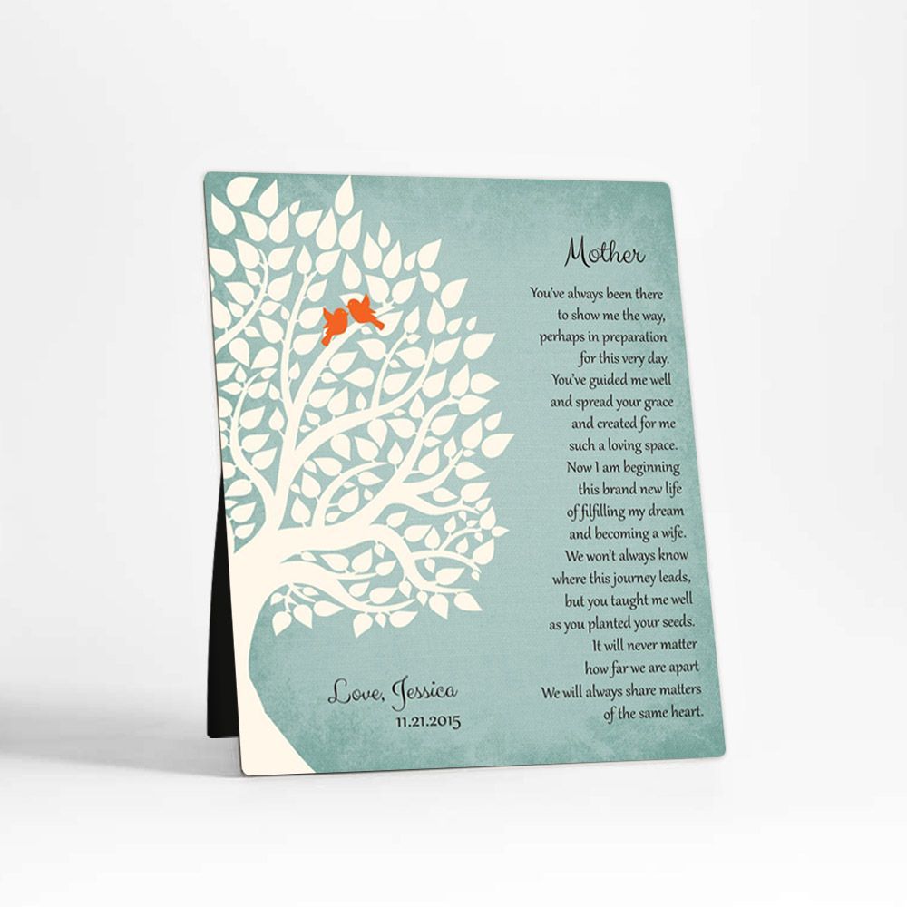 #1 Best Seller - Weddding Tree Poem Wedding Desktop Plaque Gift for Mother D-1139