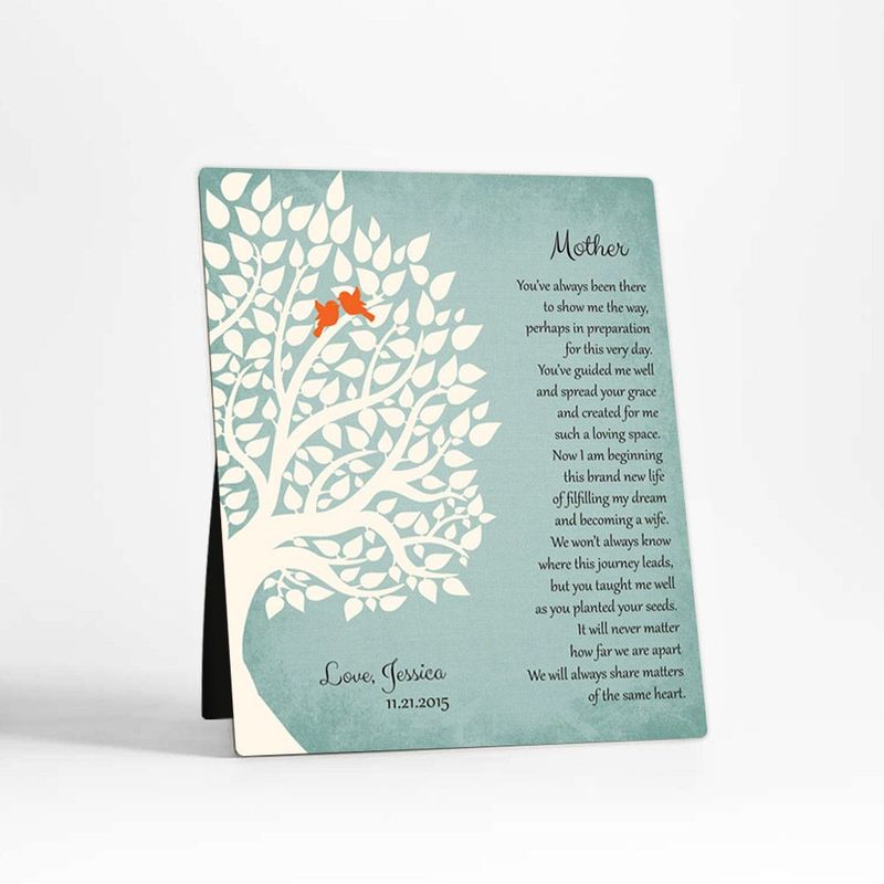 #1 Best Seller - Weddding Tree Poem Wedding Desktop Plaque Gift for Mother D-1139