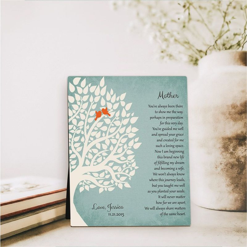 #1 Best Seller - Weddding Tree Poem Wedding Desktop Plaque Gift for Mother D-1139