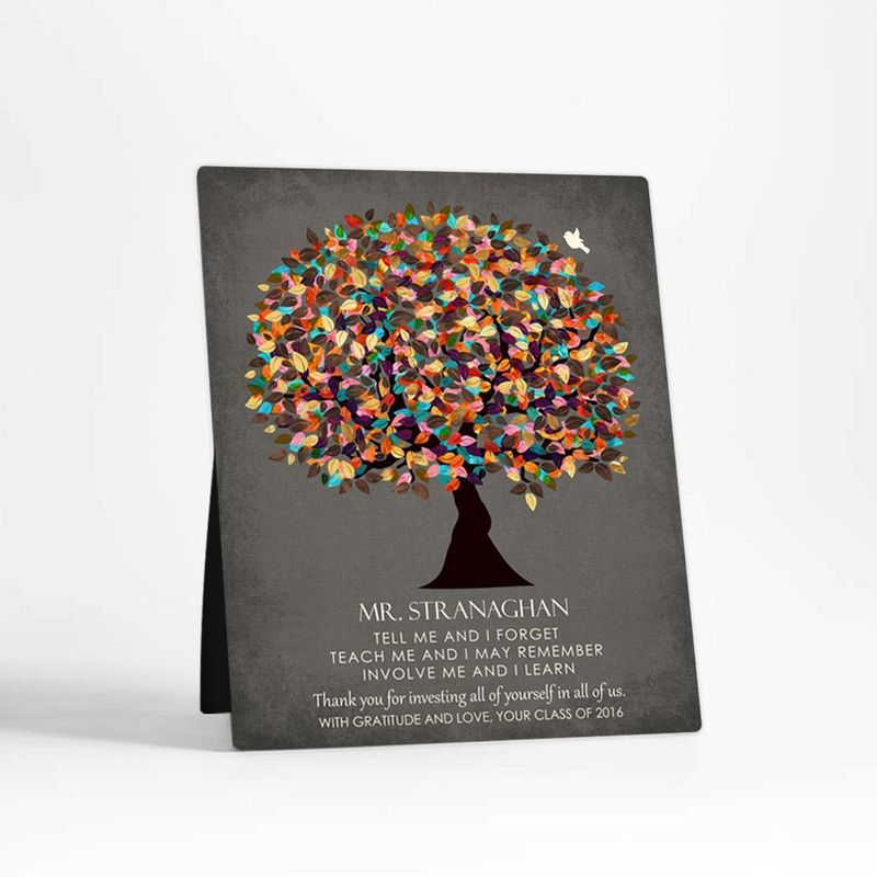 #1 Best Seller - Late Spring Tree Teacher Appreciation Desktop Plaque Gift for Educator D-1318