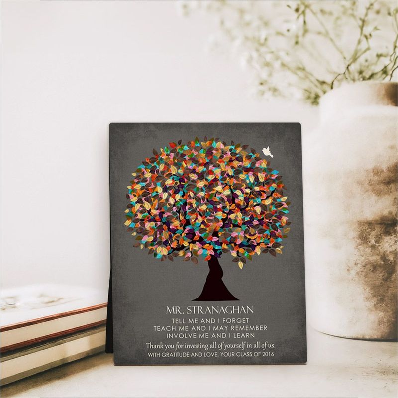 #1 Best Seller - Late Spring Tree Teacher Appreciation Desktop Plaque Gift for Educator D-1318