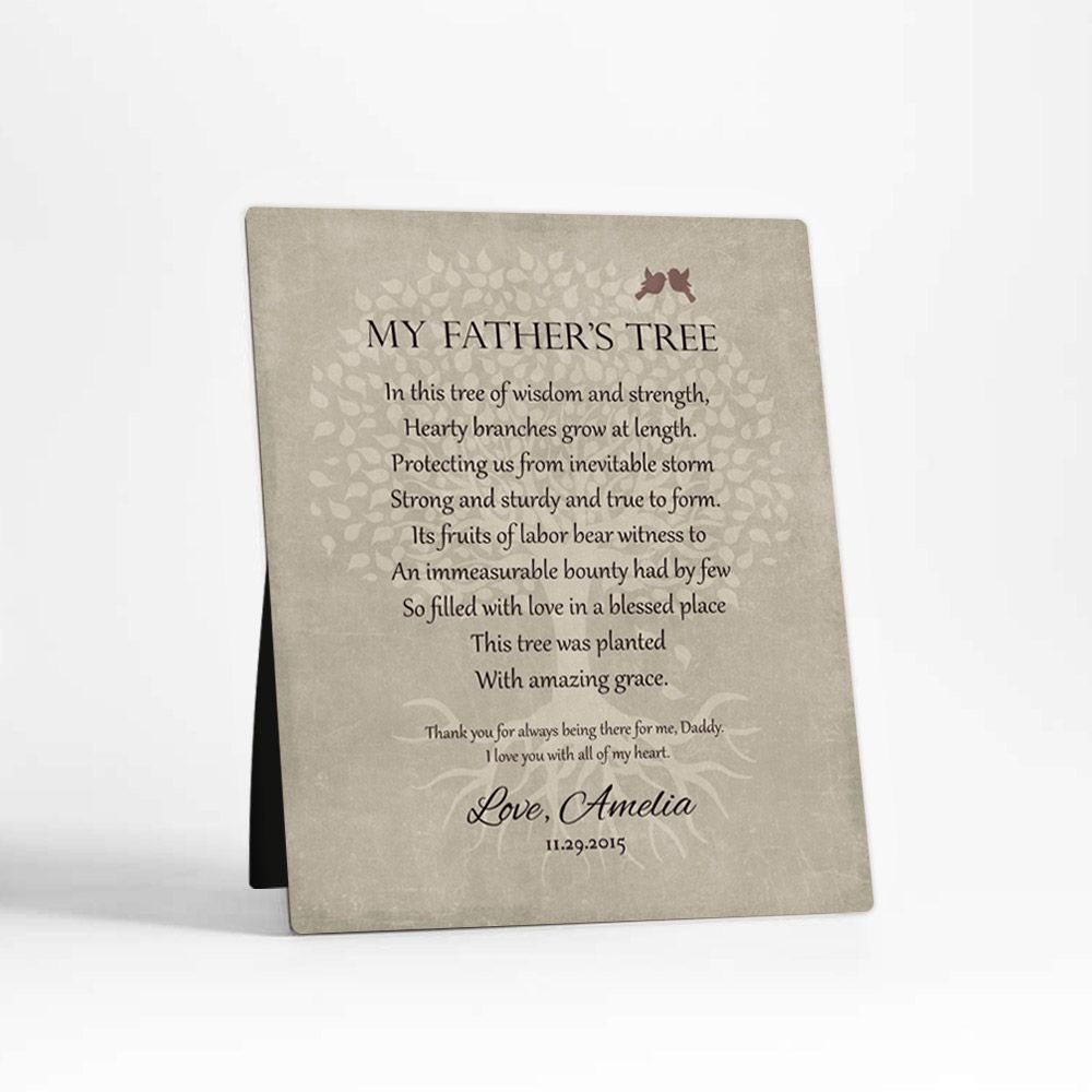 Appreciation Poem For Father Family Desktop Metal Plaque For Dad D-1141