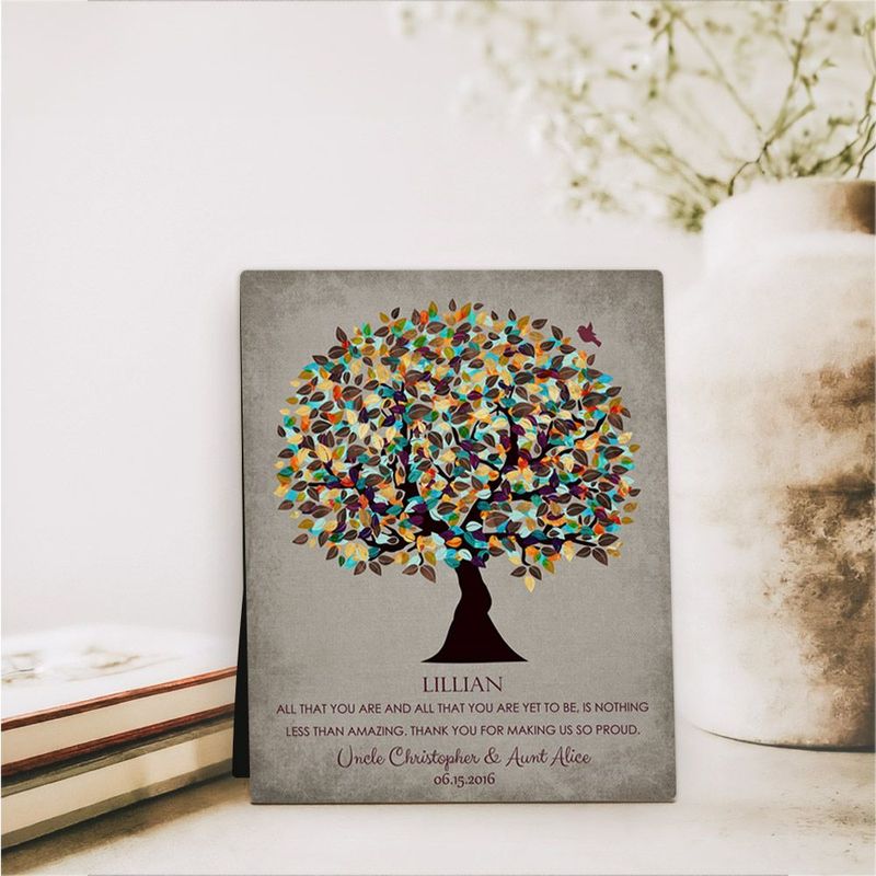 Autumn Tree Graduation Desktop Plaque Gift for Niece D-1325