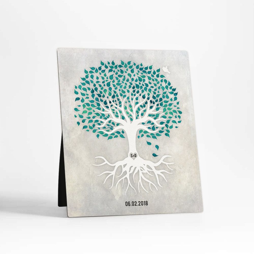Canopy Anniversary Desktop Plaque Gift for Couple D-1528