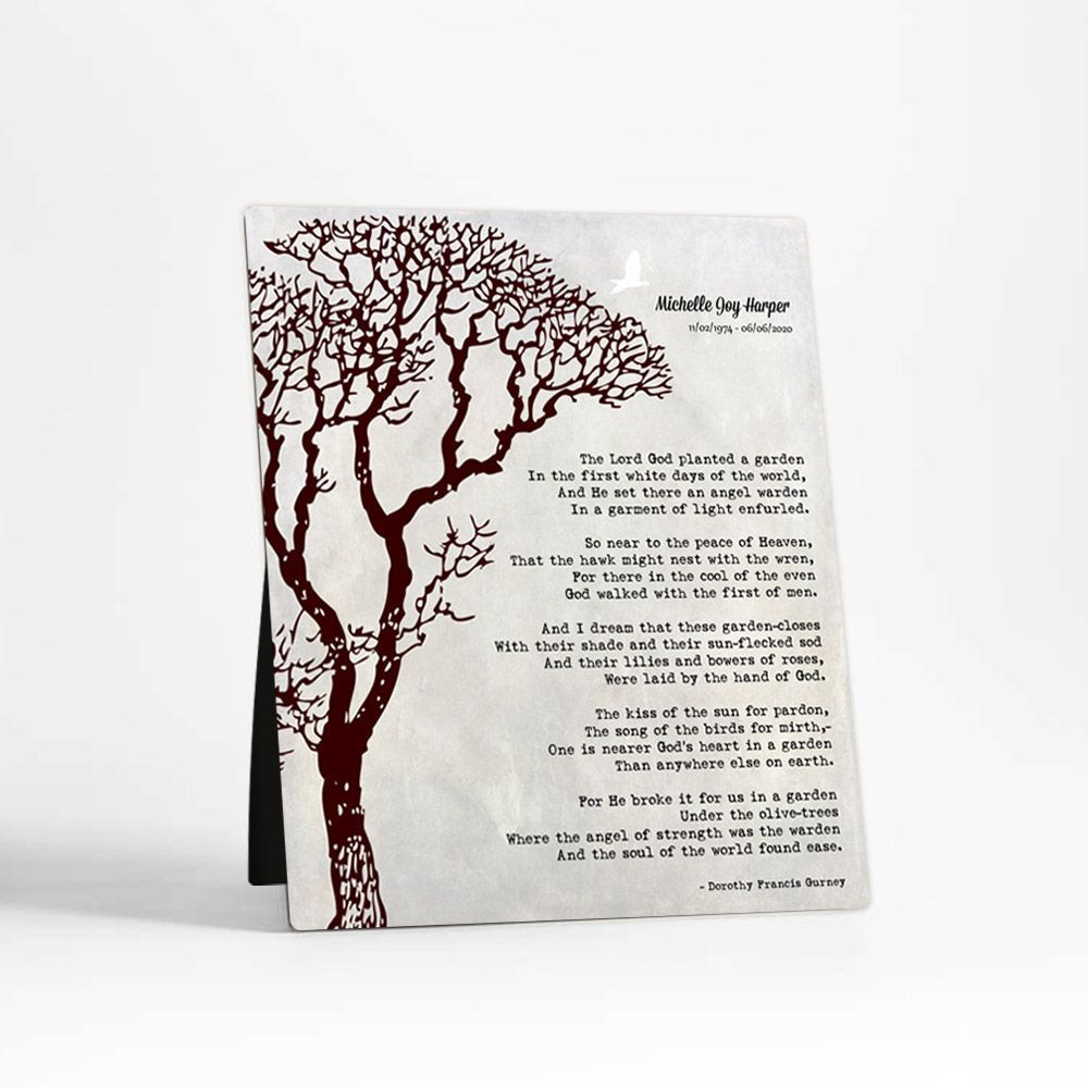 Bare Tree Memorial Desktop Plaque Gift for Bereaved Family D-1554