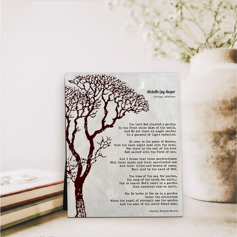 Bare Tree Memorial Desktop Plaque Gift for Bereaved Family D-1554