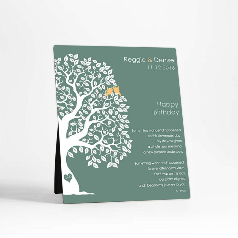 Half Artful Tree Spouse Birthday Desktop Plaque Gift for Spouse D-1723