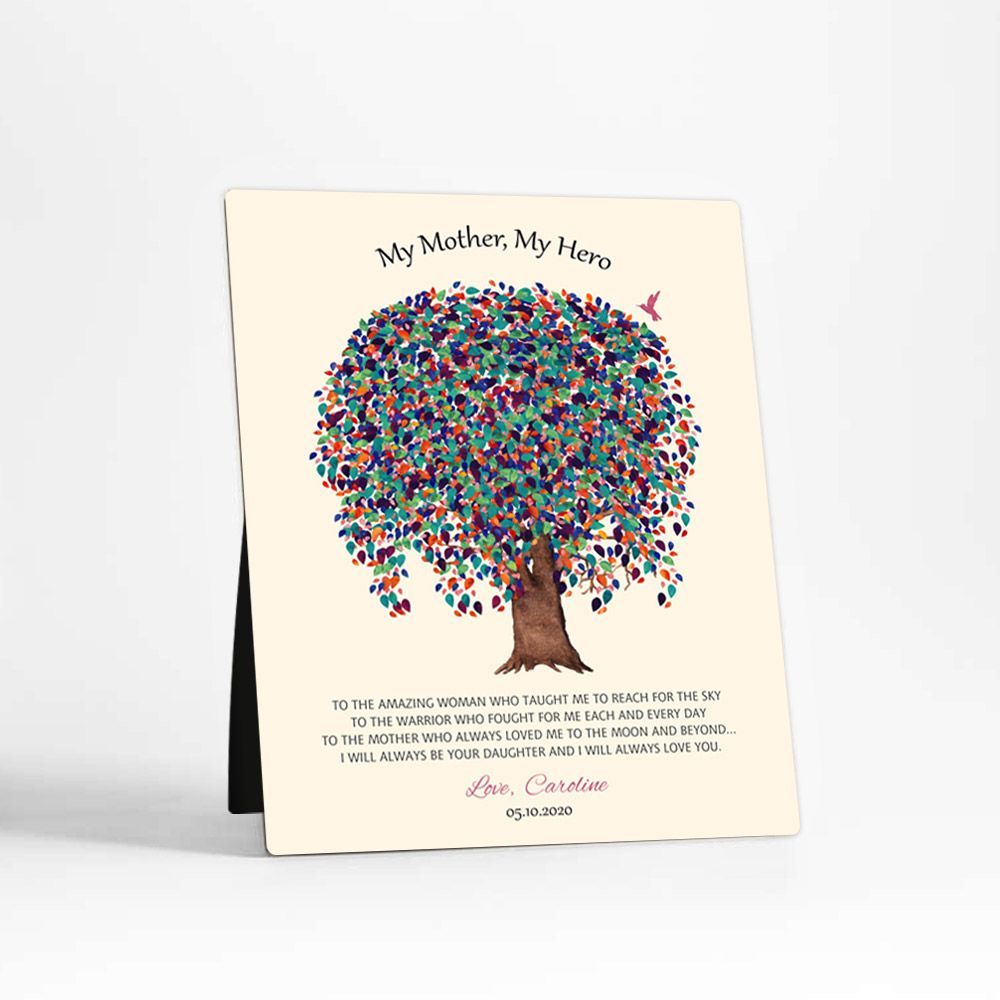 Willow Tree Family Desktop Metal Plaque For Mom D-1552