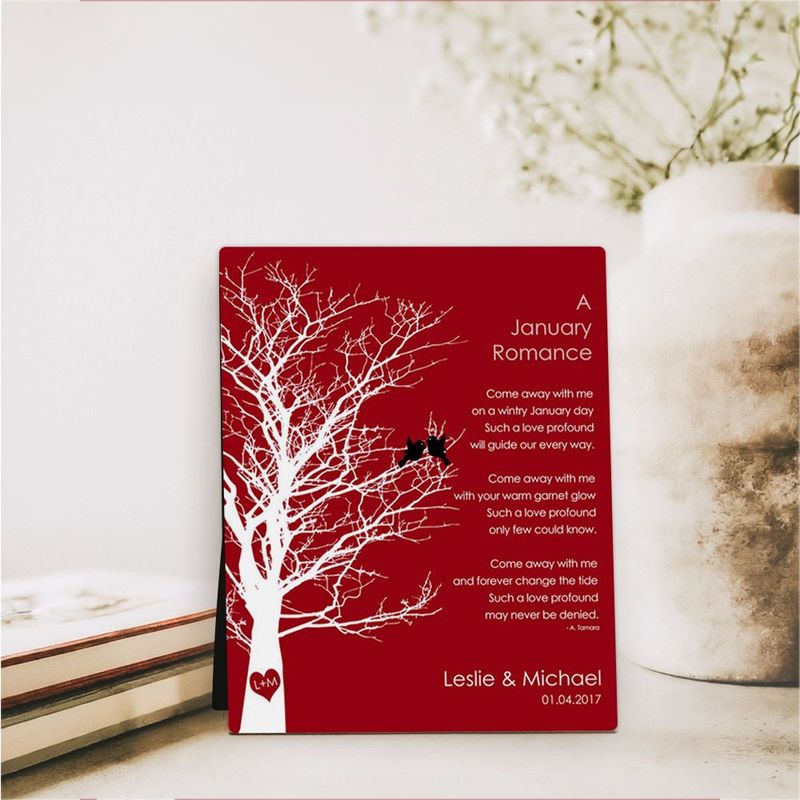 Branchy Tree Engagement Desktop Plaque Gift for Couple D-1701