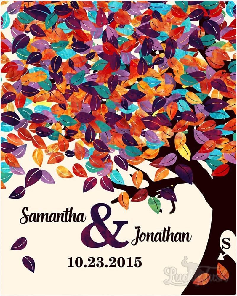 Multicolor Colorful Half Spring Tree Anniversary Wall Plaque Gift for Couple LTC-1194