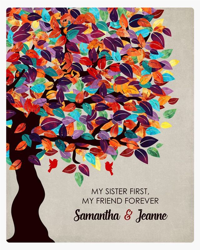 #1 Best Seller - Half Spring Tree Wedding Wall Plaque Gift for Sister LTC-1164