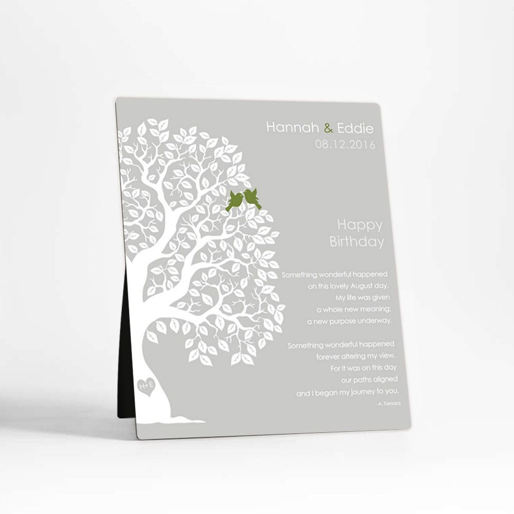 Half Artful Tree Spouse Birthday Desktop Plaque Gift for Spouse D-1720