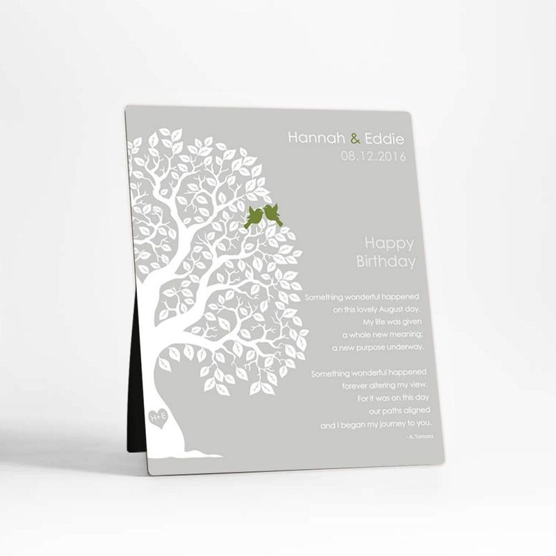 Half Artful Tree Spouse Birthday Desktop Plaque Gift for Spouse D-1720