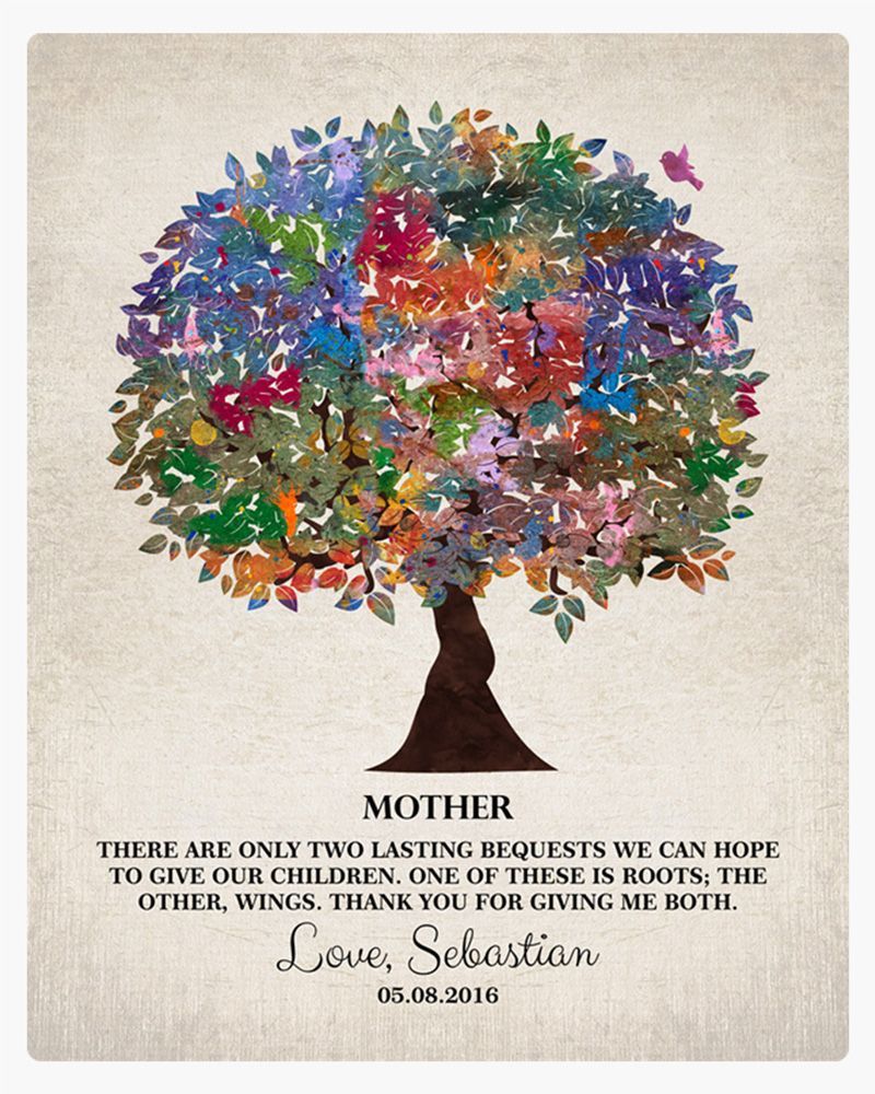 Colorful Tree Mother&#39;s Day Wall Plaque Gift for Mom LTC-1219