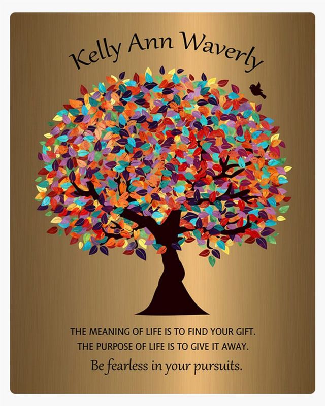 Multicolor Brass Colorful Spring Tree Leadership Appreciation Wall Plaque Gift for Mentee LTC-1496